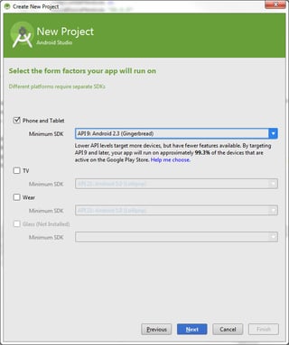new-project-form-factors.png Select the form factors
